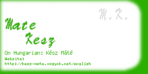 mate kesz business card